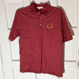 Evoshield Striped Red and white Mens Polo Shirt
